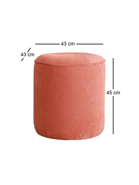 Atelier Del Sofa Puff Teddy Coral Atelier Del Sofa Puff Teddy Coral